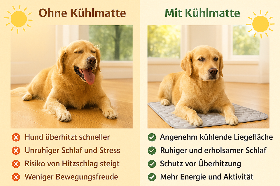 Kühlmatte für Hund und Katze für besonders Heiße Sommertage